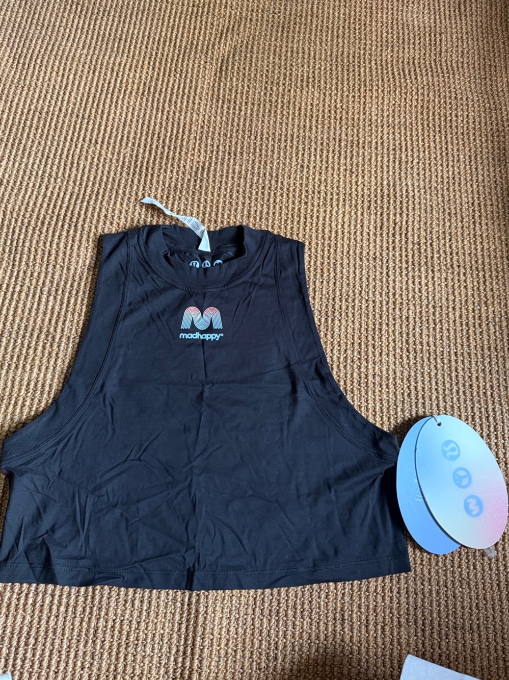 Lululemon x Maddappy all yours Black Cropped Muscle Tank Top
